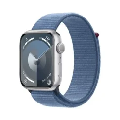 Apple Watch Series 9 (GPS) 45mm Silver Aluminum Case With Winter Blue Sport Loop - Silver