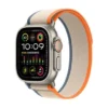 Apple Watch Ultra 2 (GPS + Cellular) 49mm Titanium Case With Orange/Beige Trail Loop - S/M - Titanium