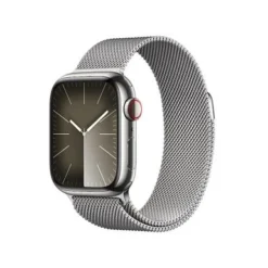Apple Watch Series 9 (GPS + Cellular) 41mm Silver Stainless Steel Case With Silver Milanese Loop - Silver