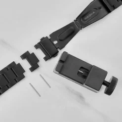 Insignia™ - Stainless Steel Link Band For Apple Watch 42mm, 44mm, 45mm And Apple Watch Ultra 49mm (All Series) - Black -APPLE || Garmin || FITBIT Sales bc15c349 a512 5859 bbe7 997a64e8f6fc