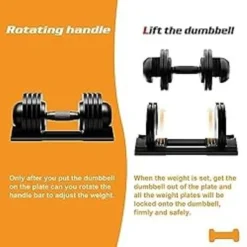 ALTLER Adjustable Dumbbell 52LB Pair Adjustable Dumbbell Set With Tray For Workout Strength Training Fitness Adjustable Weights With Anti-Slip Handle And Weight Plate For Home Exercise -APPLE || Garmin || FITBIT Sales bcf3d91d 1b97 4786 84dc cada923eb48b
