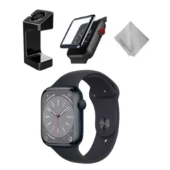 Apple Watch Series 8 GPS 41mm Midnight Aluminum Case With Midnight Sport Band M/L Midnight Bundle