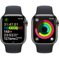 Apple Watch Series 9 (GPS + Cellular) 41mm Graphite Stainless Steel Case With Midnight Sport Band - M/L - Graphite (AT&T) -APPLE || Garmin || FITBIT Sales c842c77c 41ae 597a a530 8160600316b1