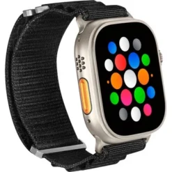 Platinum™ - Rugged Nylon Band For Apple Watch 42mm, 44mm, 45mm (Series 1-9) And Apple Watch Ultra Series 1-2 49mm - Black