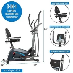Body Champ 3-in-1 Exercise Machine, Trio Trainer, Elliptical And Upright Recumbent Bike -APPLE || Garmin || FITBIT Sales d002be63 5b0f 4d3b 84f4 763da03e5718