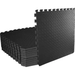 NEXT - 48ft Gym Flooring Exercise Mats - Black