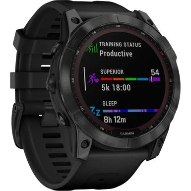 Garmin - Fēnix 7X Sapphire Solar GPS Smartwatch 51 Mm Fiber-reinforced Polymer - Black DLC Titanium 2 Garmin - Fēnix 7X Sapphire Solar GPS Smartwatch 51 Mm Fiber-reinforced Polymer - Black DLC Titanium - Image 2