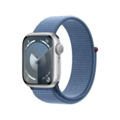 Apple Watch Series 9 (GPS) 41mm Silver Aluminum Case With Winter Blue Sport Loop - Silver