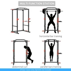 Soozier Heavy Duty Power Rack Cage Multi-Function Home Gym Exercise Workout Station Adjustable Strength Training Exercise Stand - Black -APPLE || Garmin || FITBIT Sales e139d3da 2452 40d5 bc87 75416c86d02c