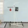Soozier Free-Standing Speed Bag Platform Punch Bag Station Boxing Stand Heavy Duty Frame White - White