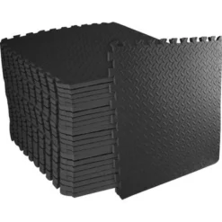 NEXT - 96ft Gym Flooring Exercise Mats - Black