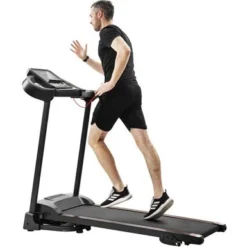 Compact Easy Folding Treadmill Motorized Running Jogging Machine - Black