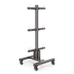 Marcy 6-Peg Olympic Weight Plate Tree And Vertical Bar Holder PT-5856 - N/A - Black