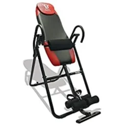 Body Vision IT9825 Premium Inversion Table With Adjustable Head Rest & Lumbar Support Pad, - Heavy Dutyup To 250 Lbs., Red