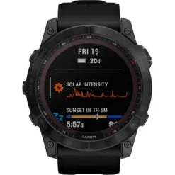 Garmin - Fēnix 7X Sapphire Solar GPS Smartwatch 51 Mm Fiber-reinforced Polymer - Black DLC Titanium