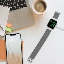 Insignia™ - Stainless Steel Mesh Band For Apple Watch 38mm, 40mm And 41mm (All Series) - Silver -APPLE || Garmin || FITBIT Sales f0a903f3 d370 5cd0 98d3 eee3e06b3caa