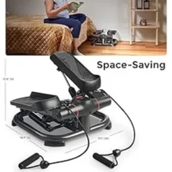 Sunny Health & Fitness 2-in-1 Premium Power Stepper With Resistance Bands, Low-Impact Cardio, Space-Saving, Height-Adjustable, 330 LB Max And SunnyFit App Enhanced Bluetooth Connectivity -APPLE || Garmin || FITBIT Sales f52fdfc6 e30e 492d b6ba 280c2e781438