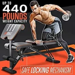 SQUATZ Adjustable Workout Bench - Multi-Purpose And Foldable Bench For High-Intensity Exercises, With Non Slip Foot Caps, Six Angle Adjustment Backrest, Preacher Curl, Can Support Up To 440lbs -APPLE || Garmin || FITBIT Sales f6716ac2 156d 4067 9262 62bde56cec8a