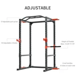 Soozier Heavy Duty Power Rack Cage Multi-Function Home Gym Exercise Workout Station Adjustable Strength Training Exercise Stand - Black -APPLE || Garmin || FITBIT Sales f6d1548f 76f9 4ec5 bfc6 71b72699693c