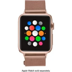 Platinum™ - Magnetic Stainless Steel Mesh Band For Apple Watch 38mm, 40mm, 41mm And Apple Watch Series 1-9 - Rose Gold -APPLE || Garmin || FITBIT Sales f96bd66e 2256 57ea 9a82 d46b8dc40618
