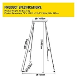 VEVOR Yoga Sling Inversion, 9.6 FT Height Inversion Yoga Swing Stand, Max Capacity 551 LBS Aerial Yoga Frame Inversion -APPLE || Garmin || FITBIT Sales fa4c189c 10f0 4a28 b212 0a8263205c2e