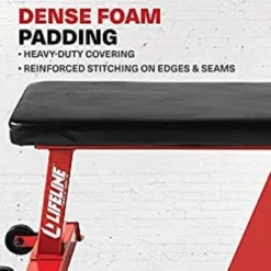 Lifeline Flat Weight Bench Heavy Duty 11-Gauge Steel With Transport Wheels And Handle For Home Gym Workouts -APPLE || Garmin || FITBIT Sales fb126acd 3f3d 49d2 8c2f 91c480f1727b