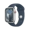 Apple Watch Series 9 (GPS + Cellular) 45mm Silver Aluminum Case With Storm Blue Sport Band - S/M - Silver